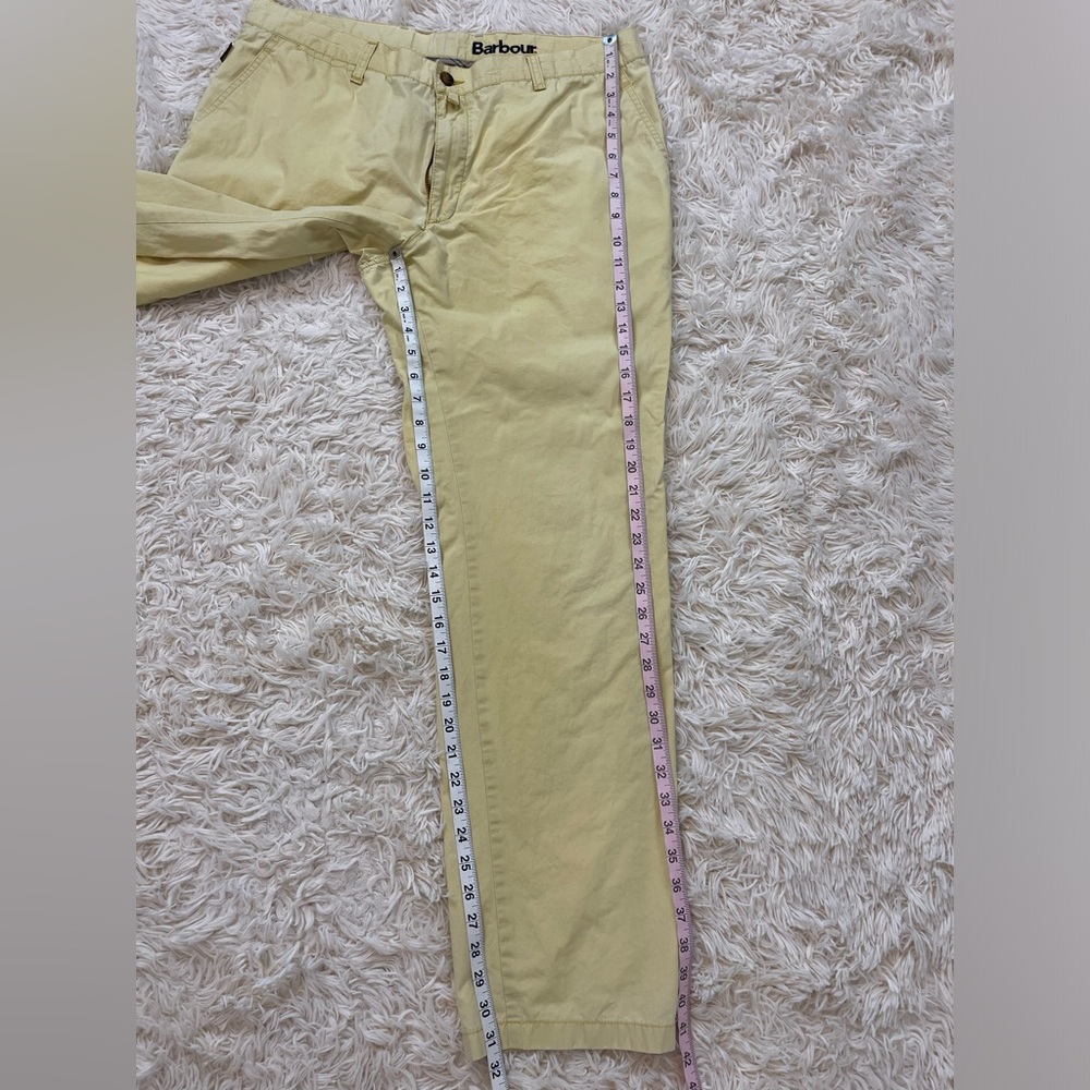 Barbour Men’s Light Yellow Chino Pants - Picture 6 of 11